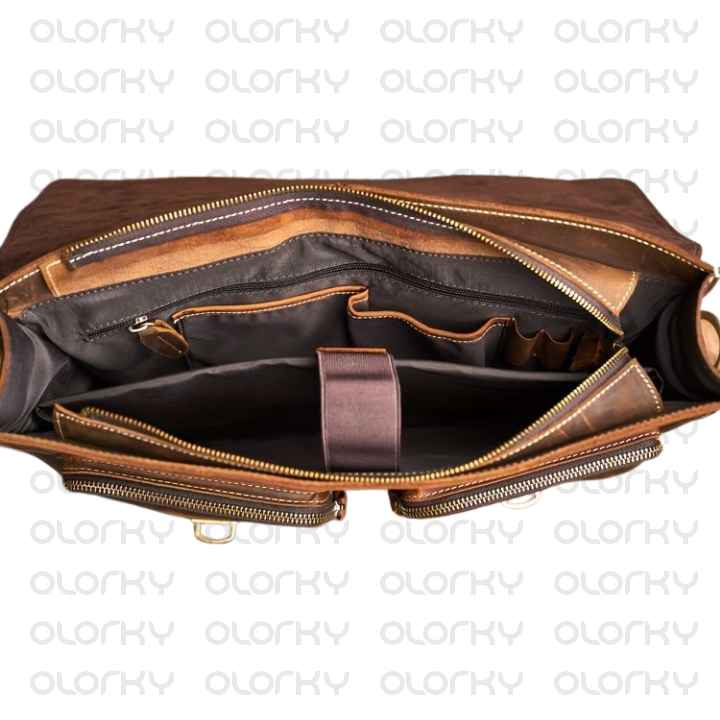 Vintage Brown Leather Office Carry Bag