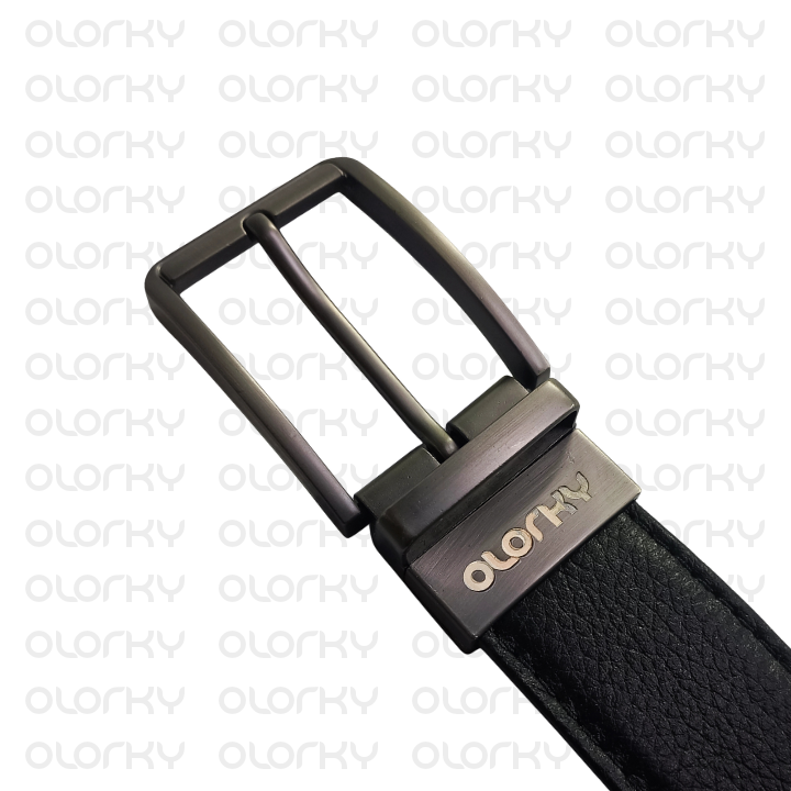 2-in-1 Reversible Leather Belt - Black + Brown