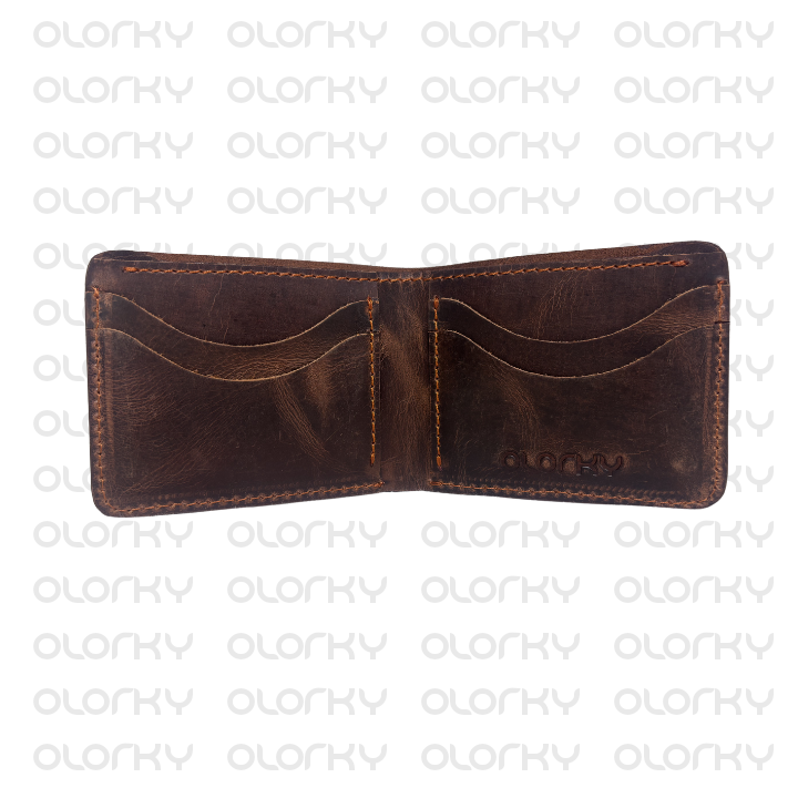 The Foldinator - Bifold Leather Wallet - Ash Brown