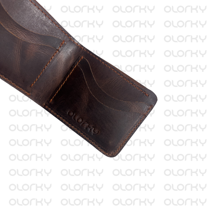 The Foldinator - Bifold Leather Wallet - Ash Brown