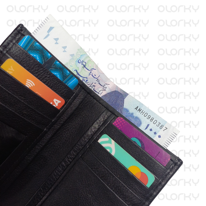 Cashlet Bifold Leather Wallet - Black