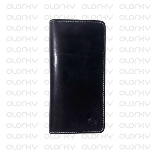 Infinity - Leather Long Wallet - Black