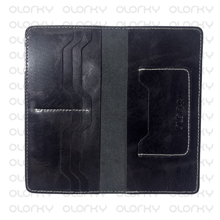 Infinity - Leather Long Wallet - Black