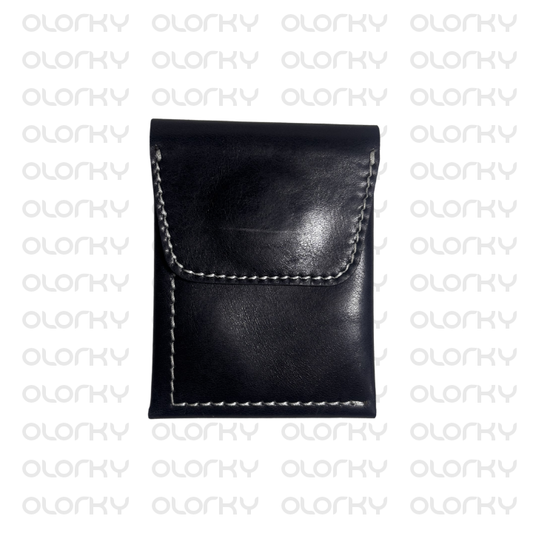 Onyx - Compact Leather Wallet - Black