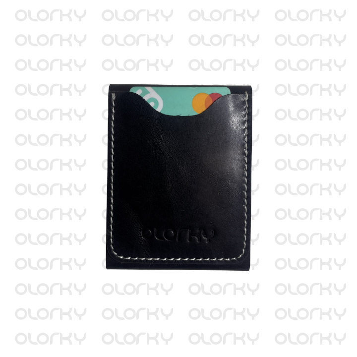 Onyx - Compact Leather Wallet - Black