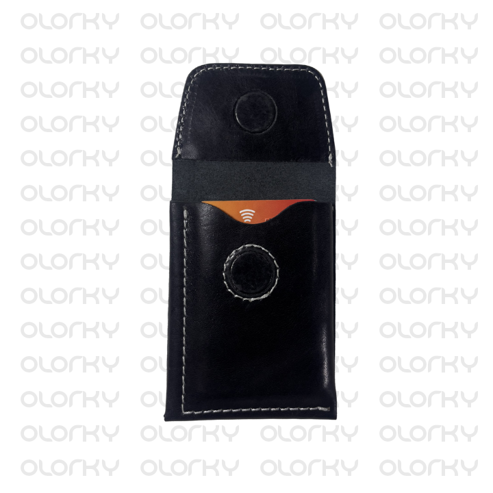 Onyx - Compact Leather Wallet - Black