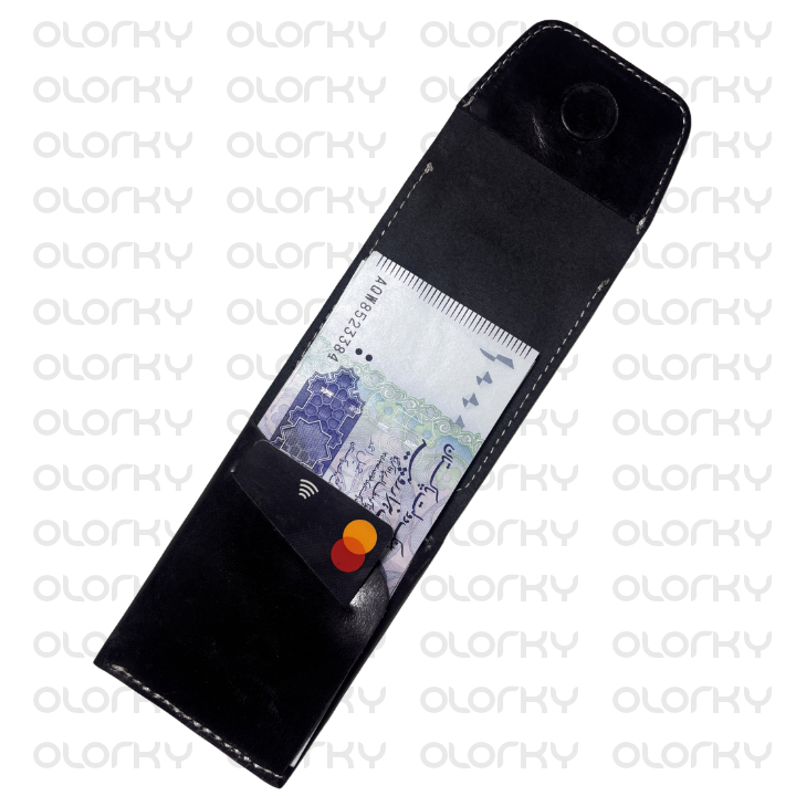 Onyx - Compact Leather Wallet - Black