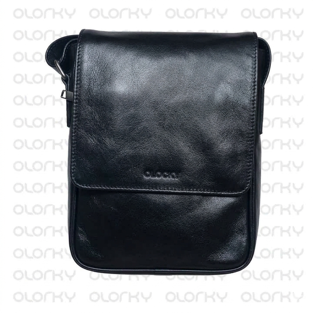 Black Leather Crossbody Bag