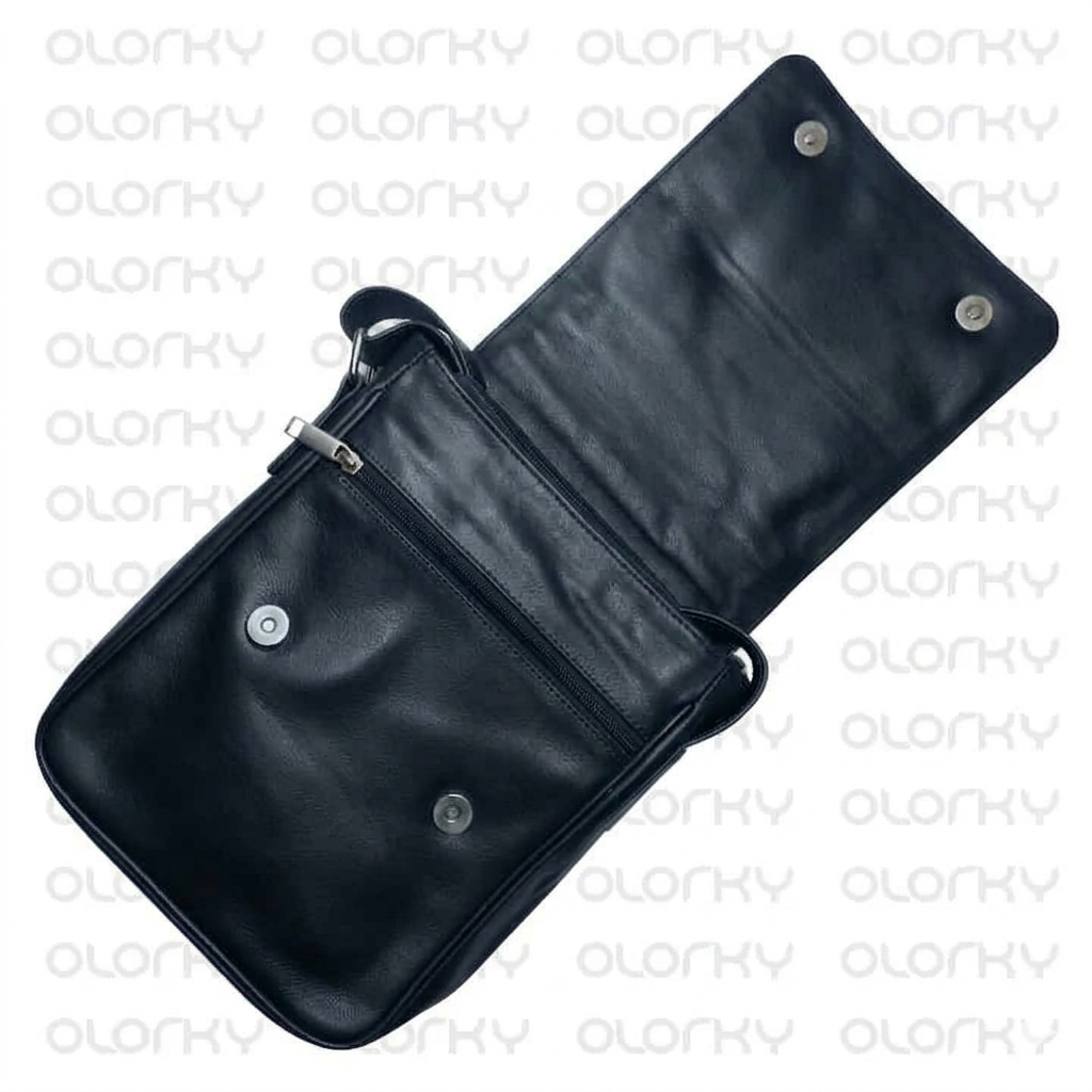 Black Leather Crossbody Bag