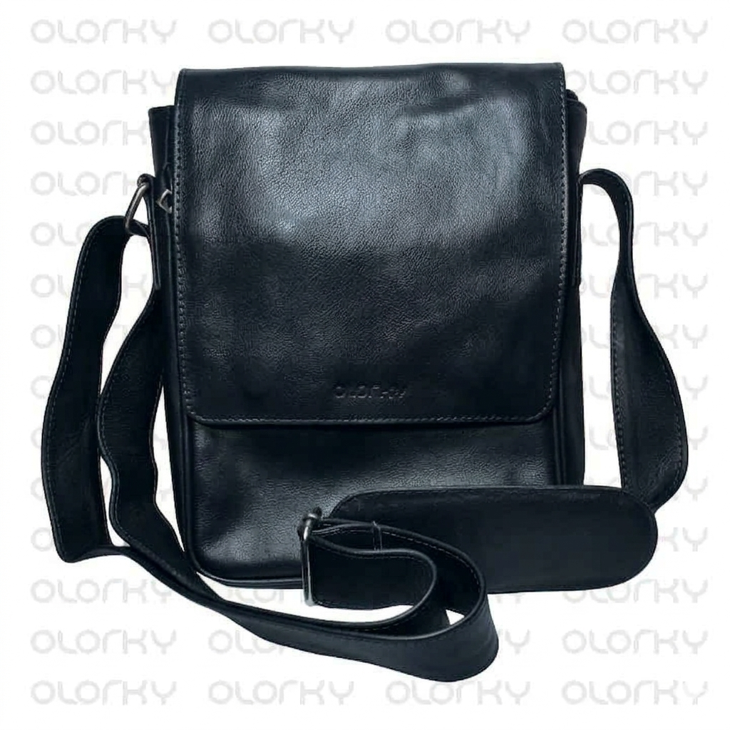 Black Leather Crossbody Bag