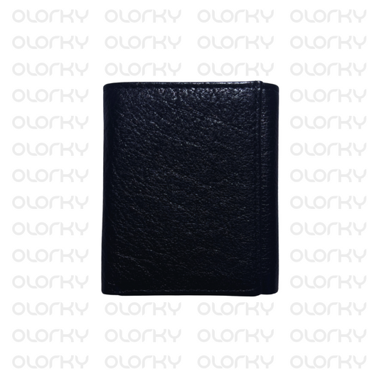 Trinity - Trifold Leather Wallet (Black)