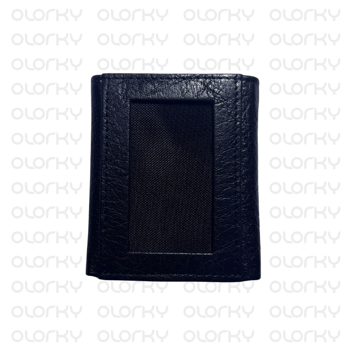 Trinity - Trifold Leather Wallet (Black)