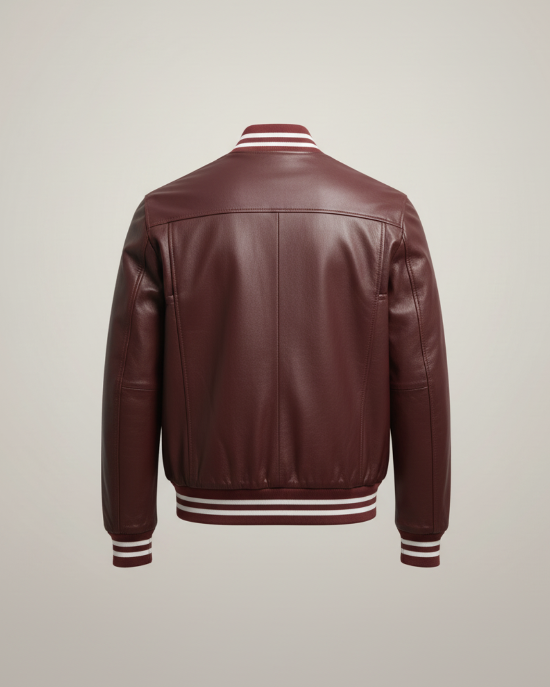 Bomber - (Burgundy) Sheep Leather Jacket