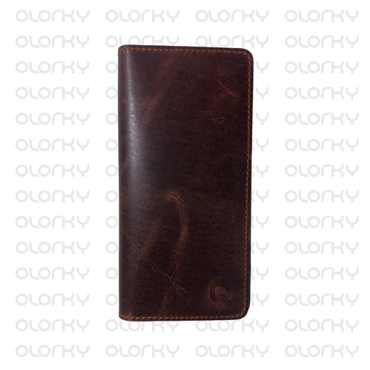 Infinity - Leather Long Wallet - Ash Brown
