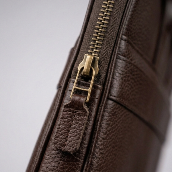 The Innovator Slim Leather Laptop Bag - Dark Brown
