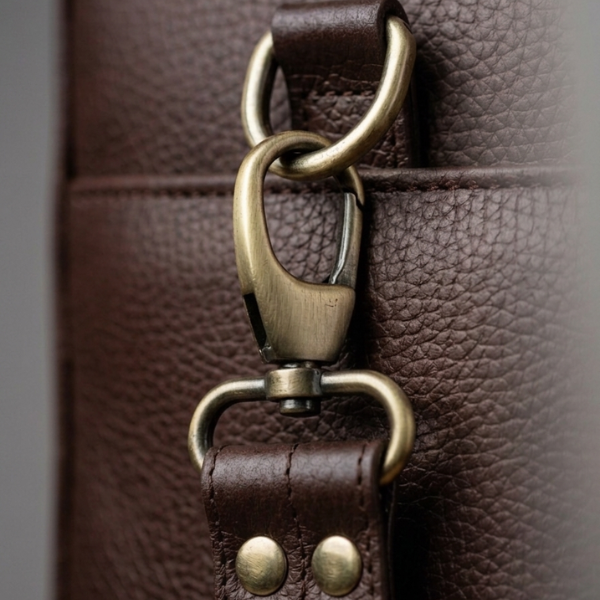 The Innovator Slim Leather Laptop Bag - Dark Brown