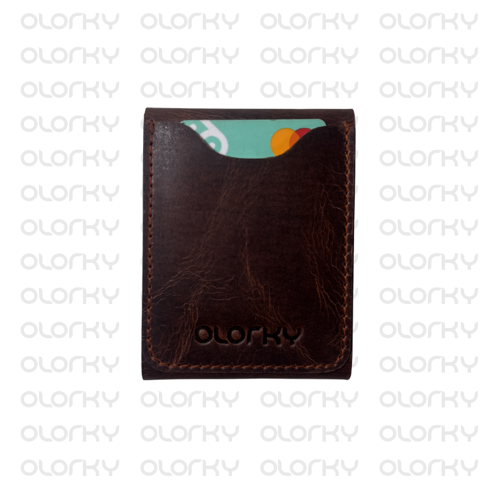 Onyx - Compact Leather Wallet - Ash Brown