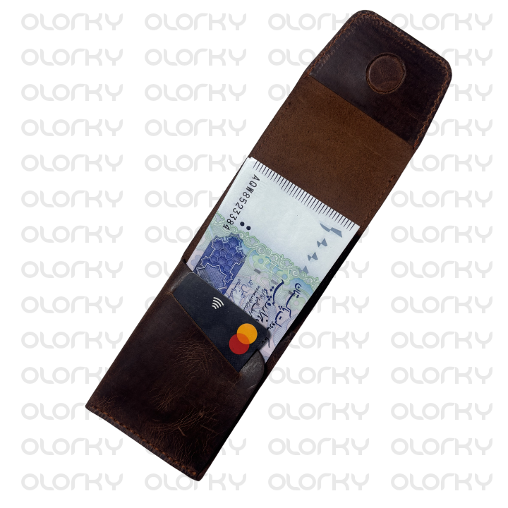 Onyx - Compact Leather Wallet - Ash Brown