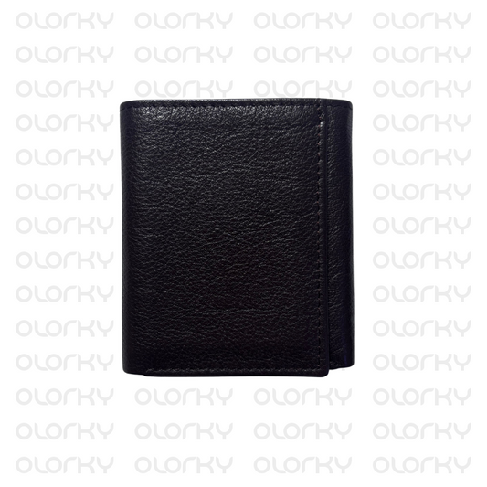 Trinity - Trifold Leather Wallet (Dark Brown)