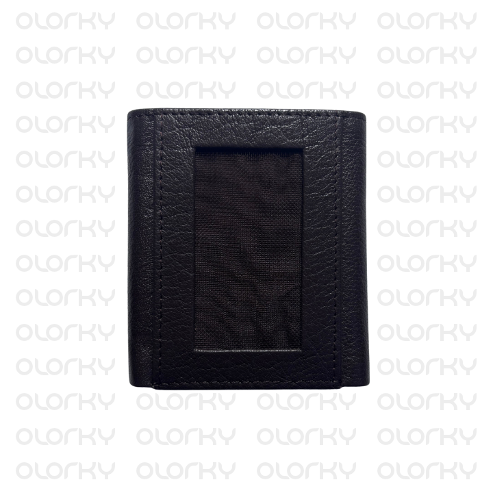 Trinity - Trifold Leather Wallet (Dark Brown)
