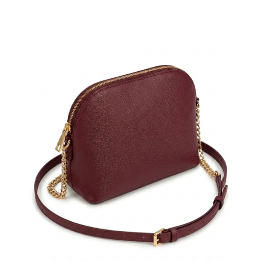Zara - Burgundy Leather Shoulder Bag