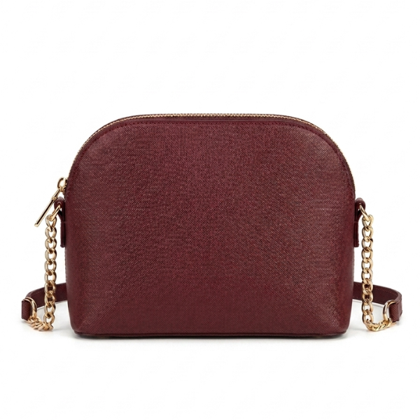 Zara - Burgundy Leather Shoulder Bag