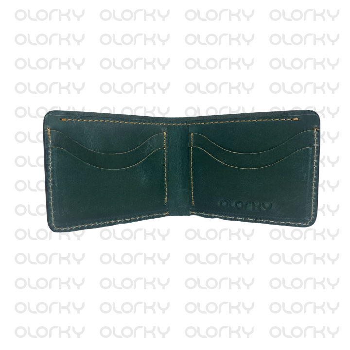 The Foldinator - Bifold Leather Wallet - Green