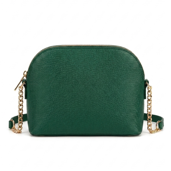 Zara - Green Leather Shoulder Bag