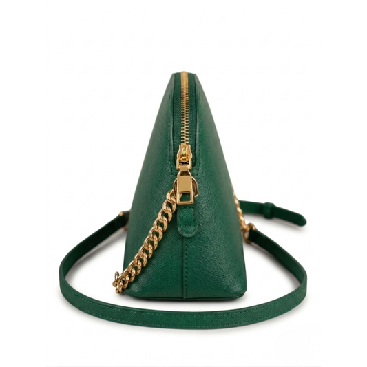 Zara - Green Leather Shoulder Bag
