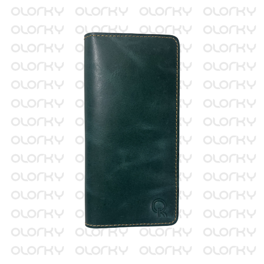 Infinity - Leather Long Wallet - Green