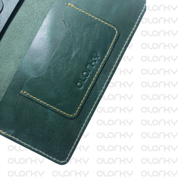 Infinity - Leather Long Wallet - Green