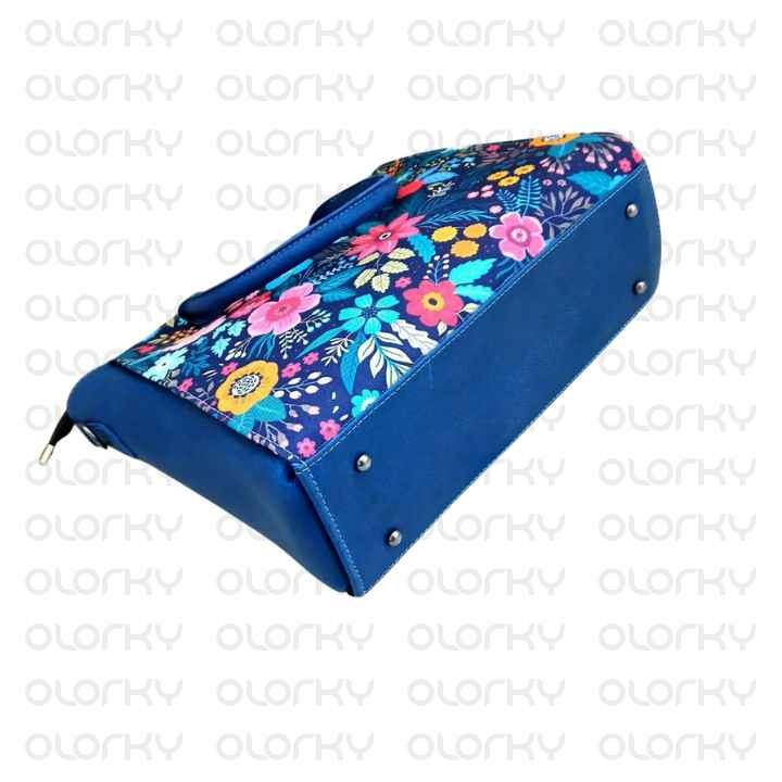 Designer Canvas and Leather Tote Bag