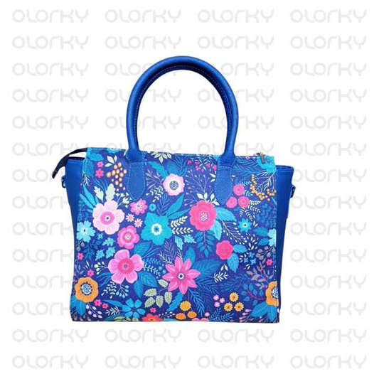 Designer Canvas and Leather Tote Bag