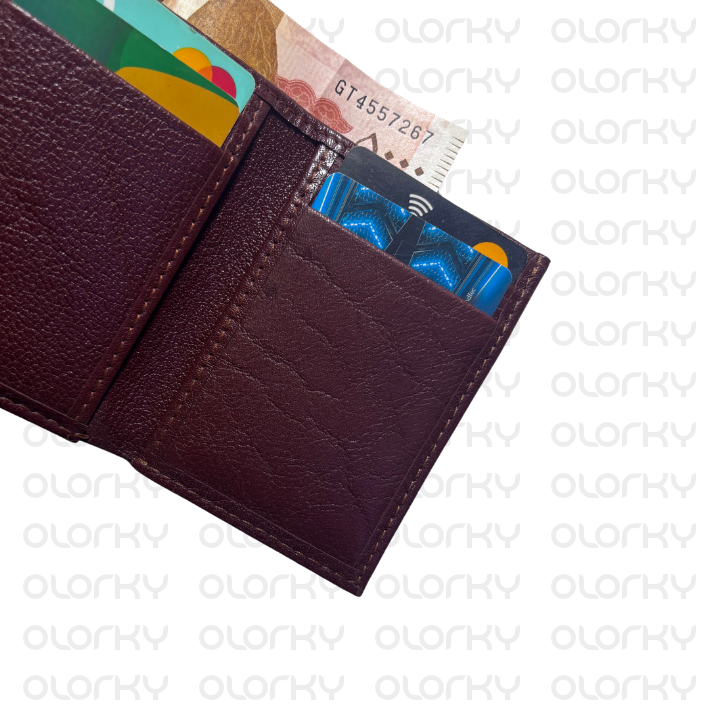 Trinity - Trifold Leather Wallet (Brown)