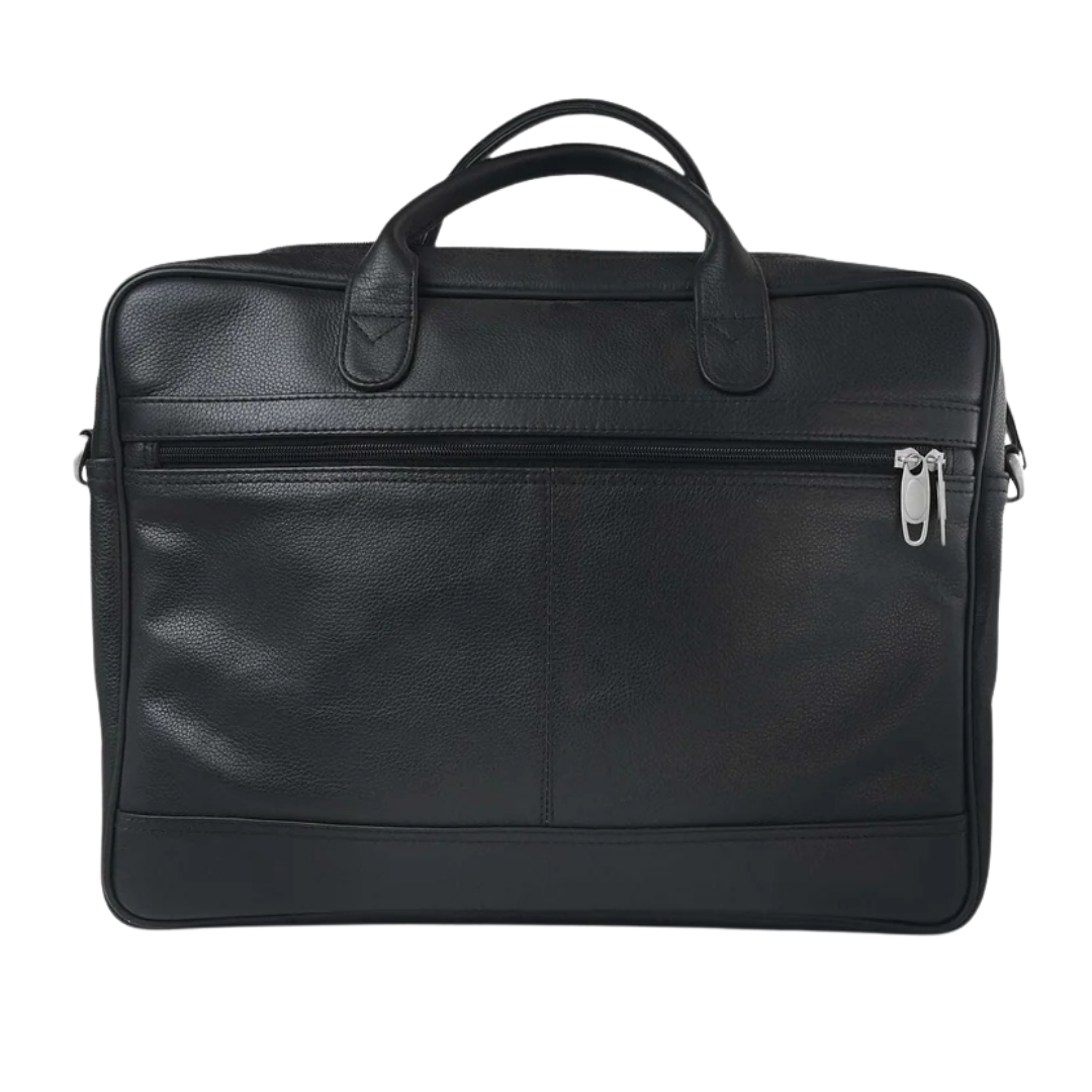 The Manager - Leather Laptop Bag (Black)