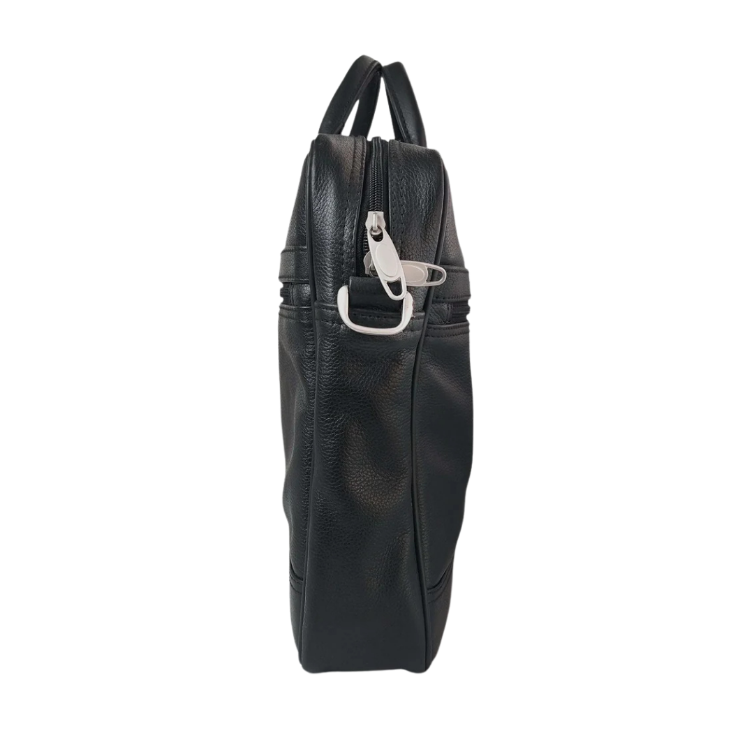 The Manager - Leather Laptop Bag (Black)