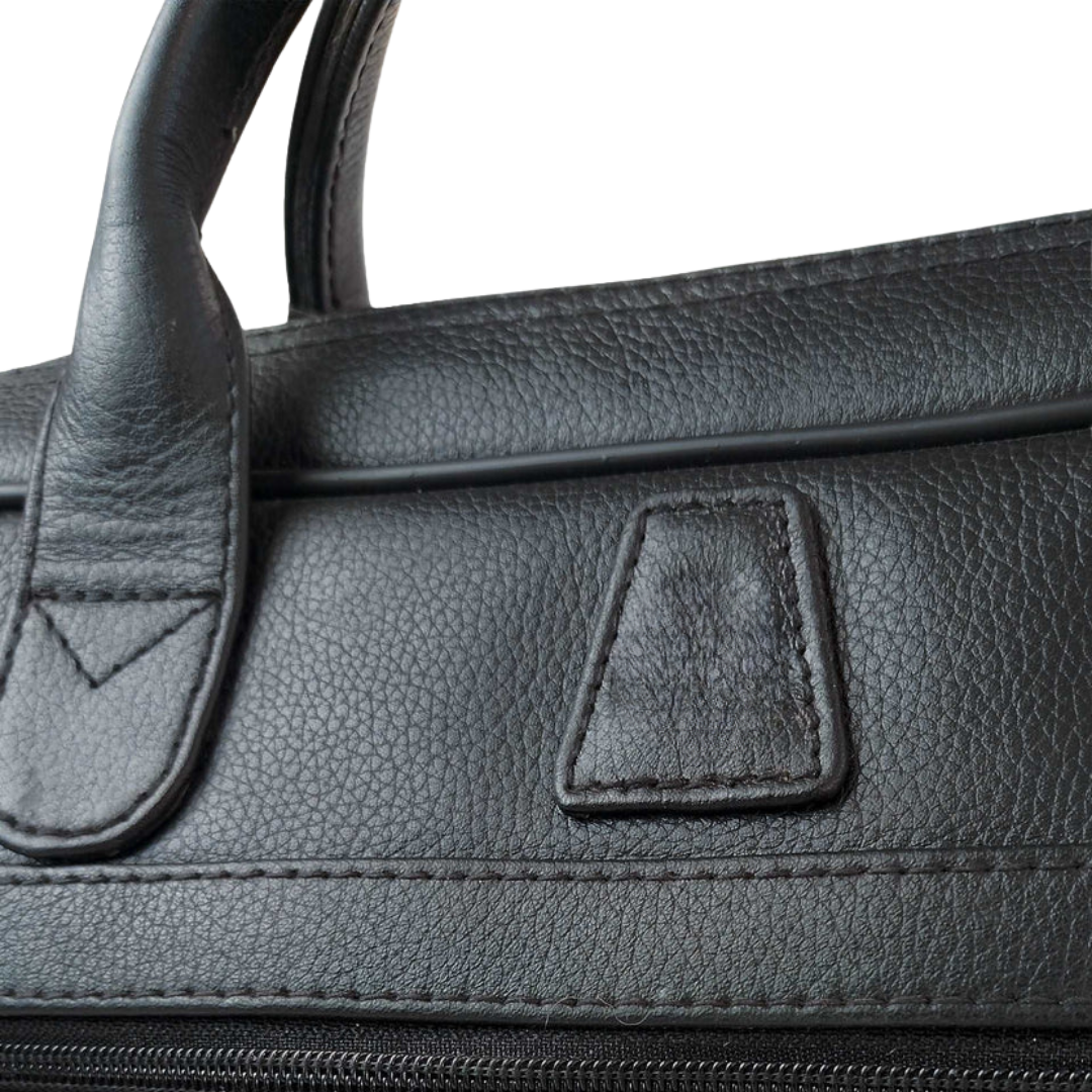 The Manager - Leather Laptop Bag (Black)