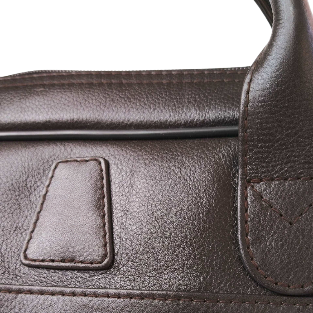 The Manager - Leather Laptop Bag (Brown)