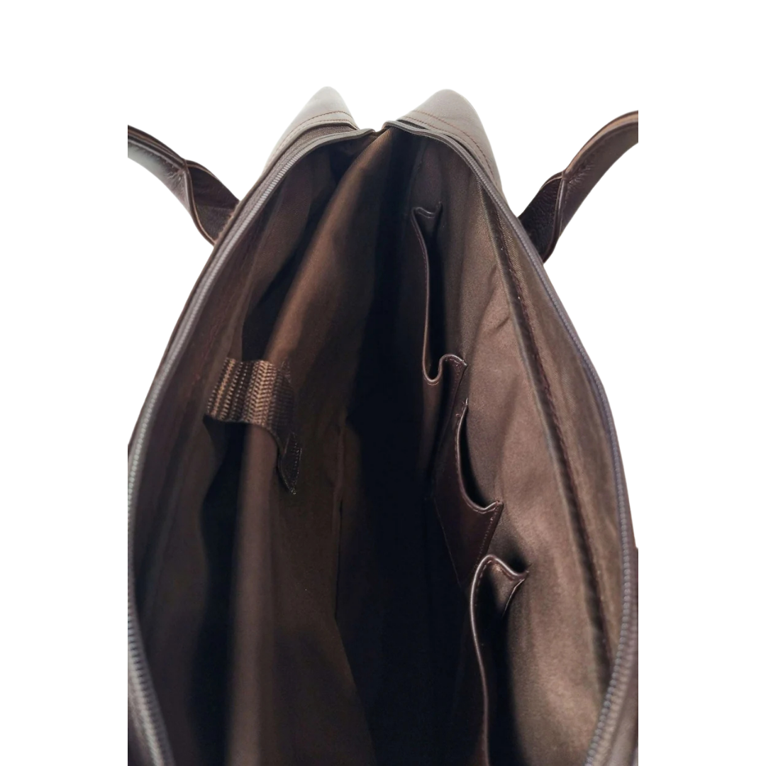 The Manager - Leather Laptop Bag (Brown)