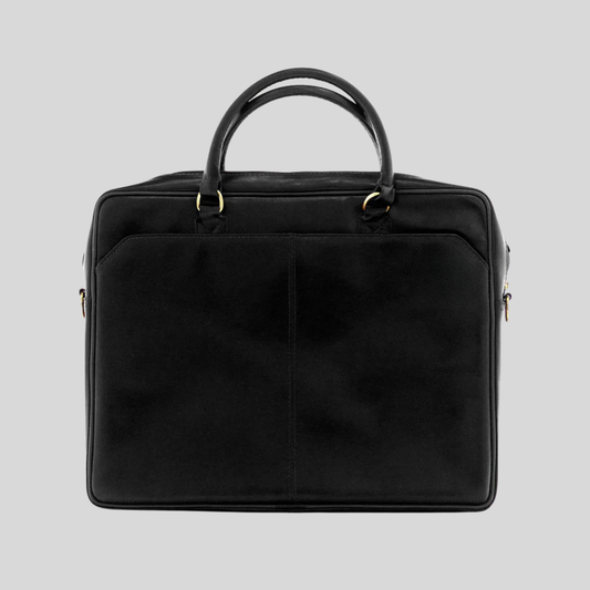 Monarch Leather Laptop Bag - Black
