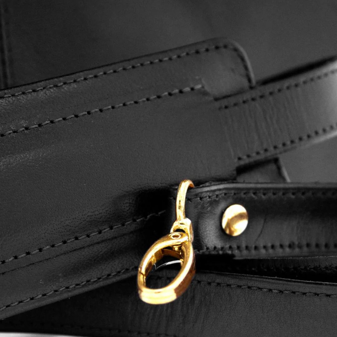 Monarch Leather Laptop Bag - Black