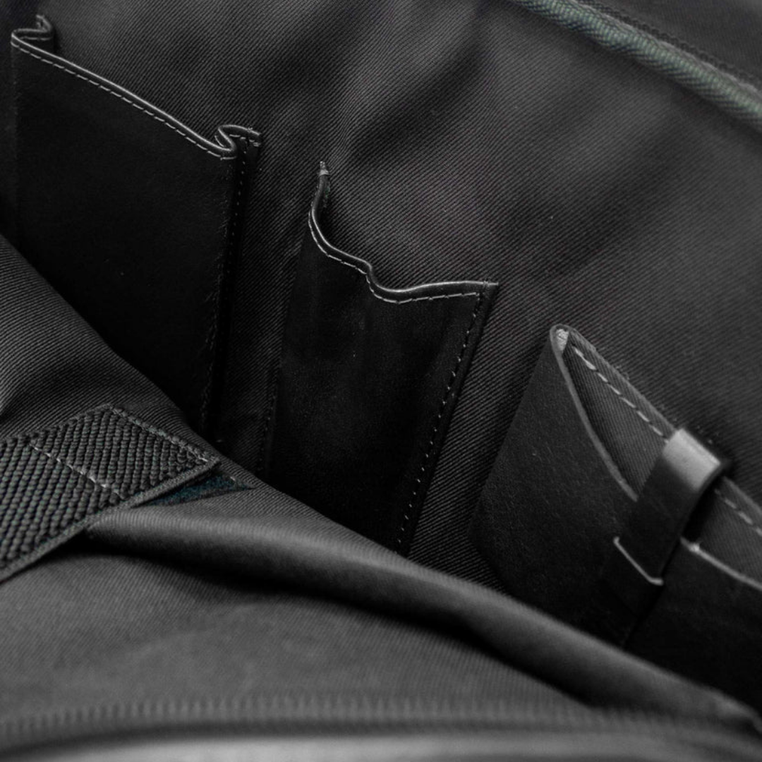 Monarch Leather Laptop Bag - Black