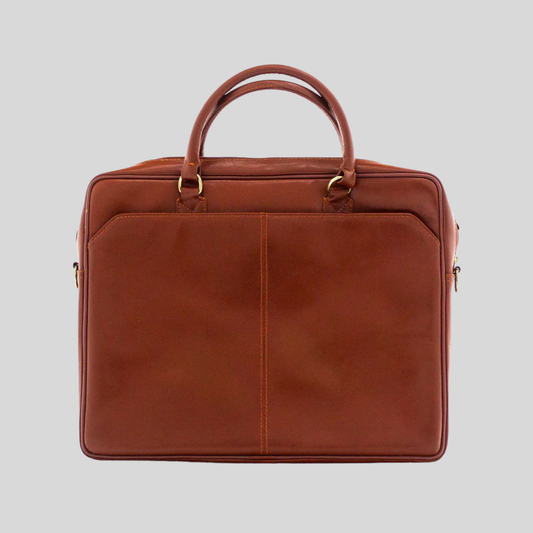 Monarch Leather Laptop Bag - Tan
