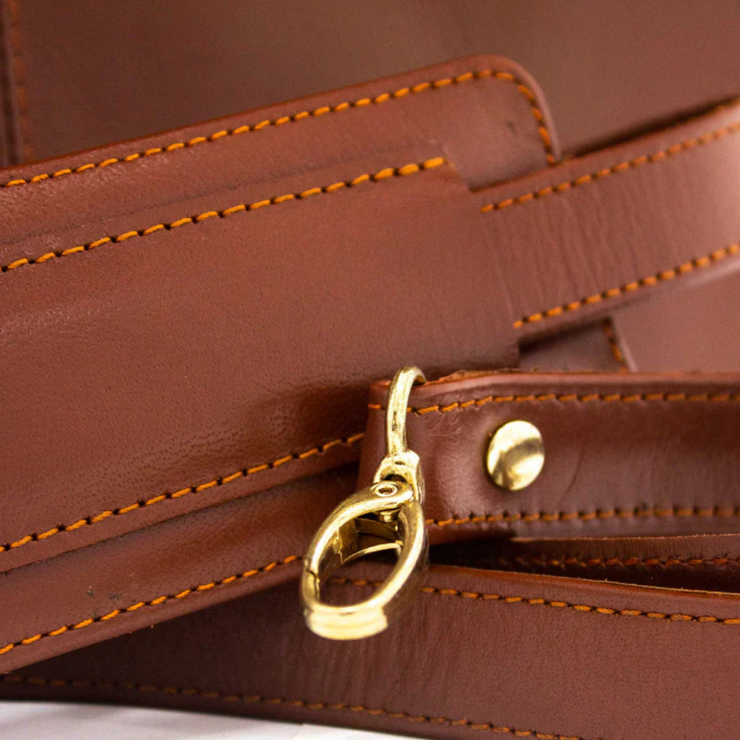 Monarch Leather Laptop Bag - Tan