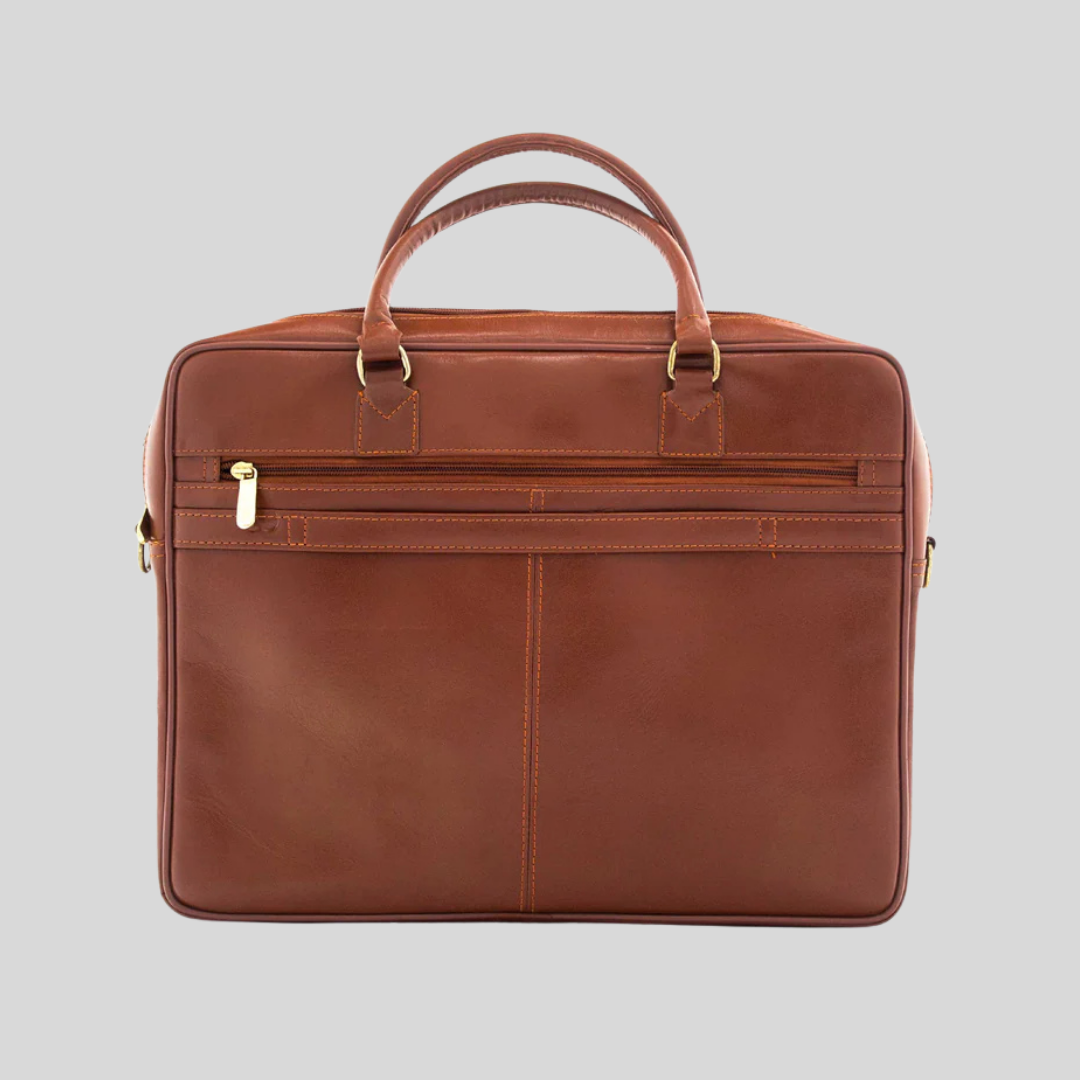 Monarch Leather Laptop Bag - Tan