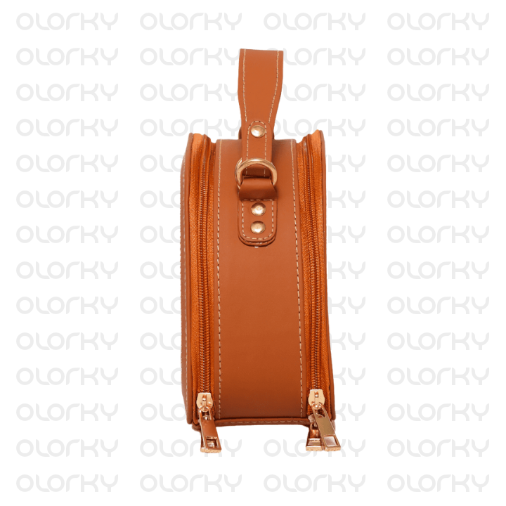Nyra - Tan Leather Hand Bag