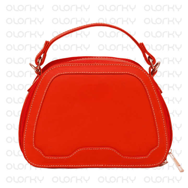 Nyra - Red Leather Hand Bag