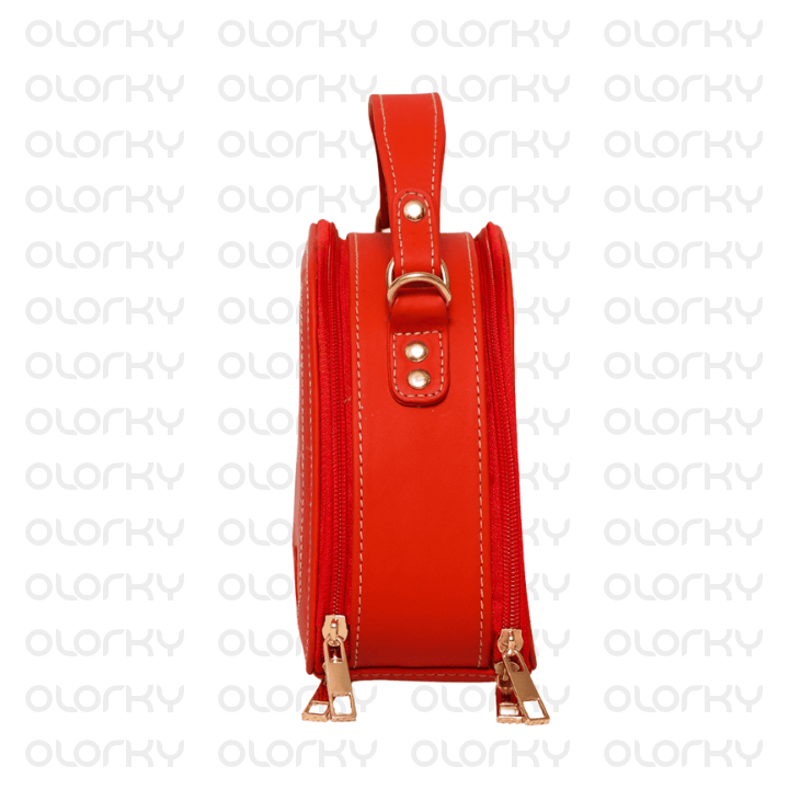 Nyra - Red Leather Hand Bag