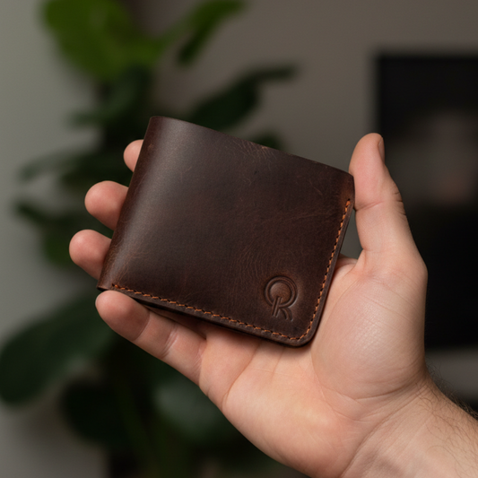 The Foldinator - Bifold Leather Wallet - Ash Brown