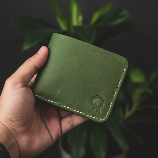 The Foldinator - Bifold Leather Wallet - Kai Green